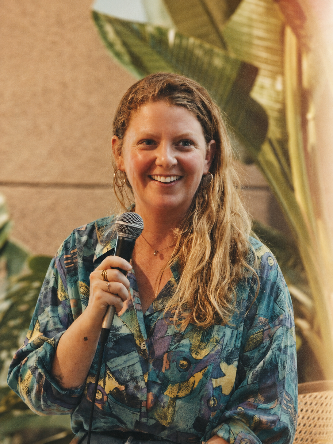 Holly Gottlieb speaking on stage